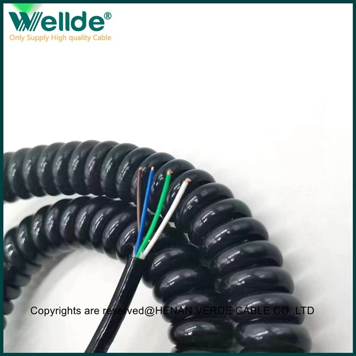 4 Core 1.0mm2 Spiral Cable