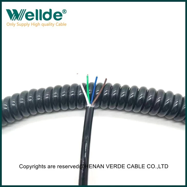 4 Core 1.0mm2 Spiral Cable